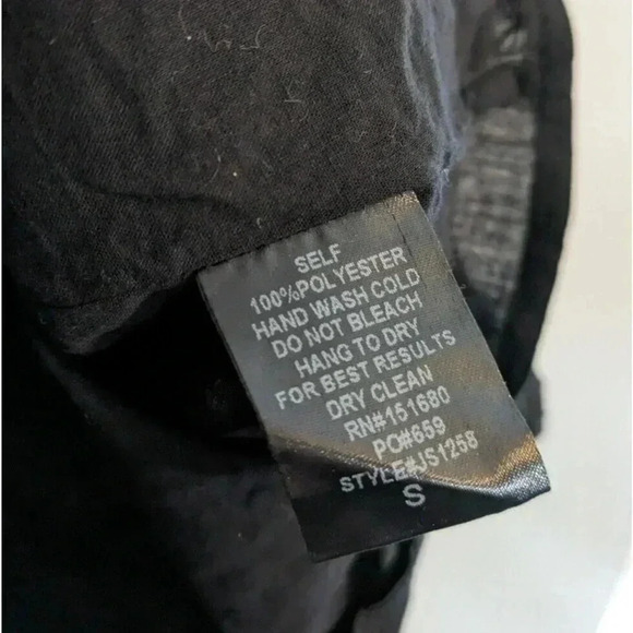 Pants Store Black Star Print Ruffle Mini Skirt Size Small Tie Waist Boho - Picture 5 of 6